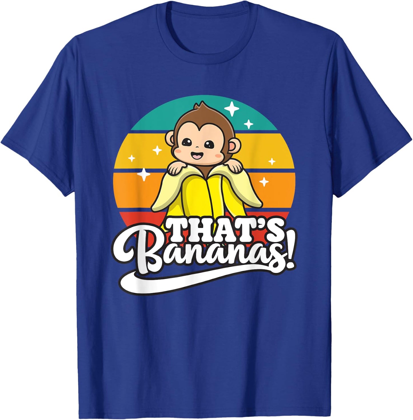 Cute Kawaii Monkey, Funny That’s Bananas T-Shirt - T-Shirt | Royal