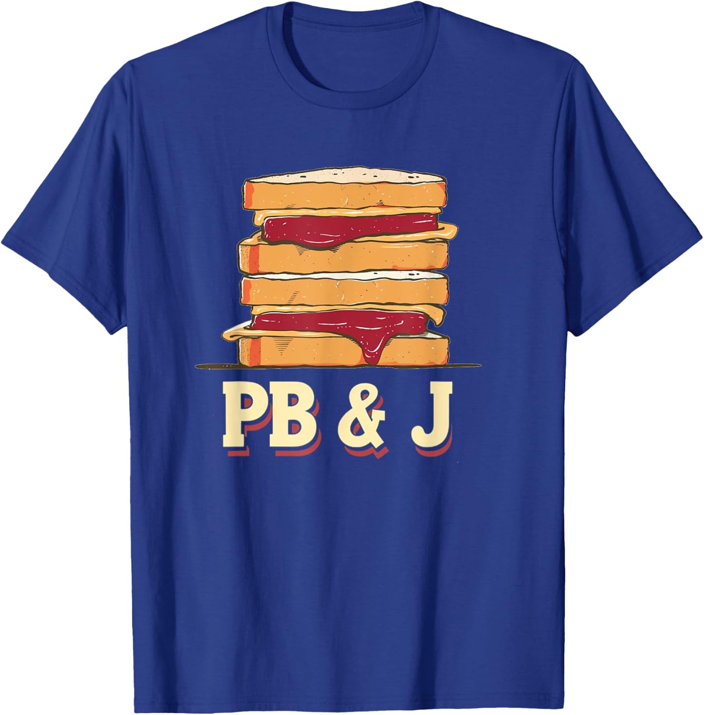 Pretty Presentation of PB&J Sandwiches for Lunches Lovers T-Shirt - T-Shirt | Royal