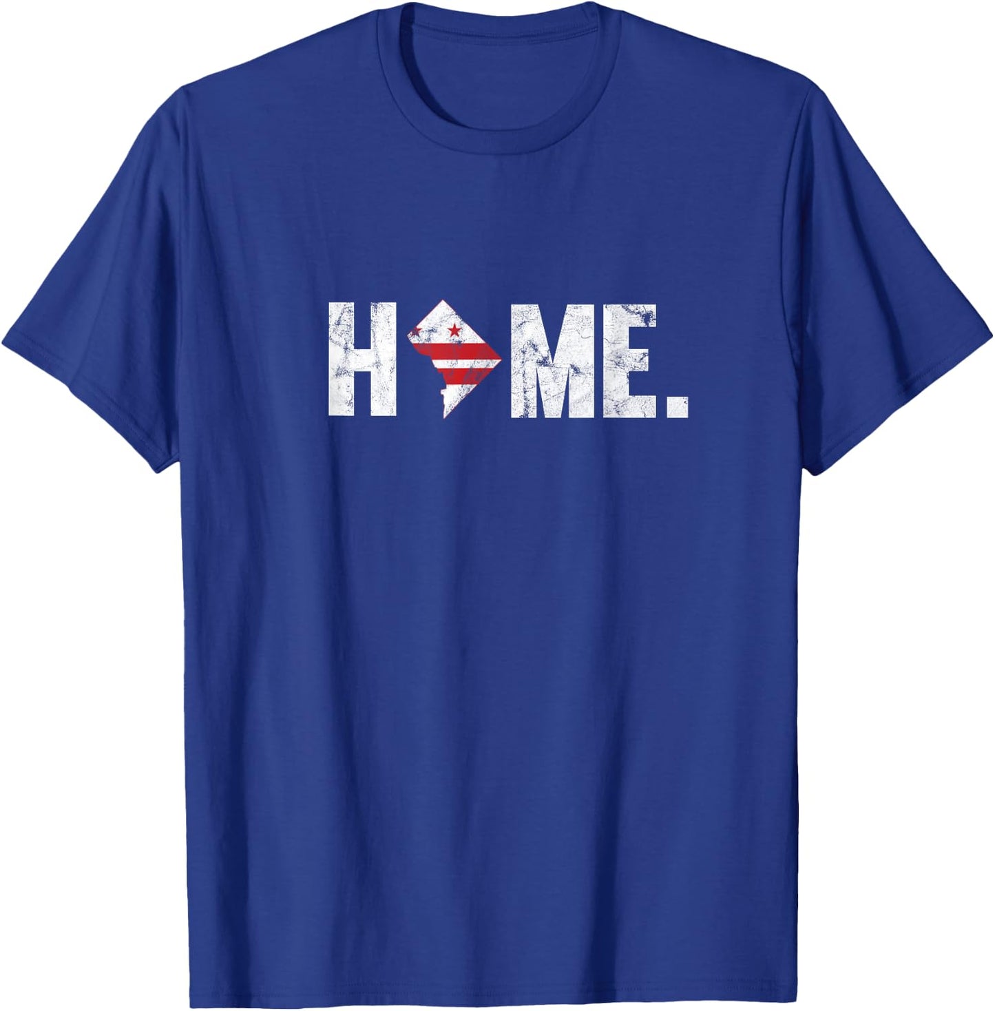 Home State DC Flag Distressed T-Shirt - T-Shirt | Royal