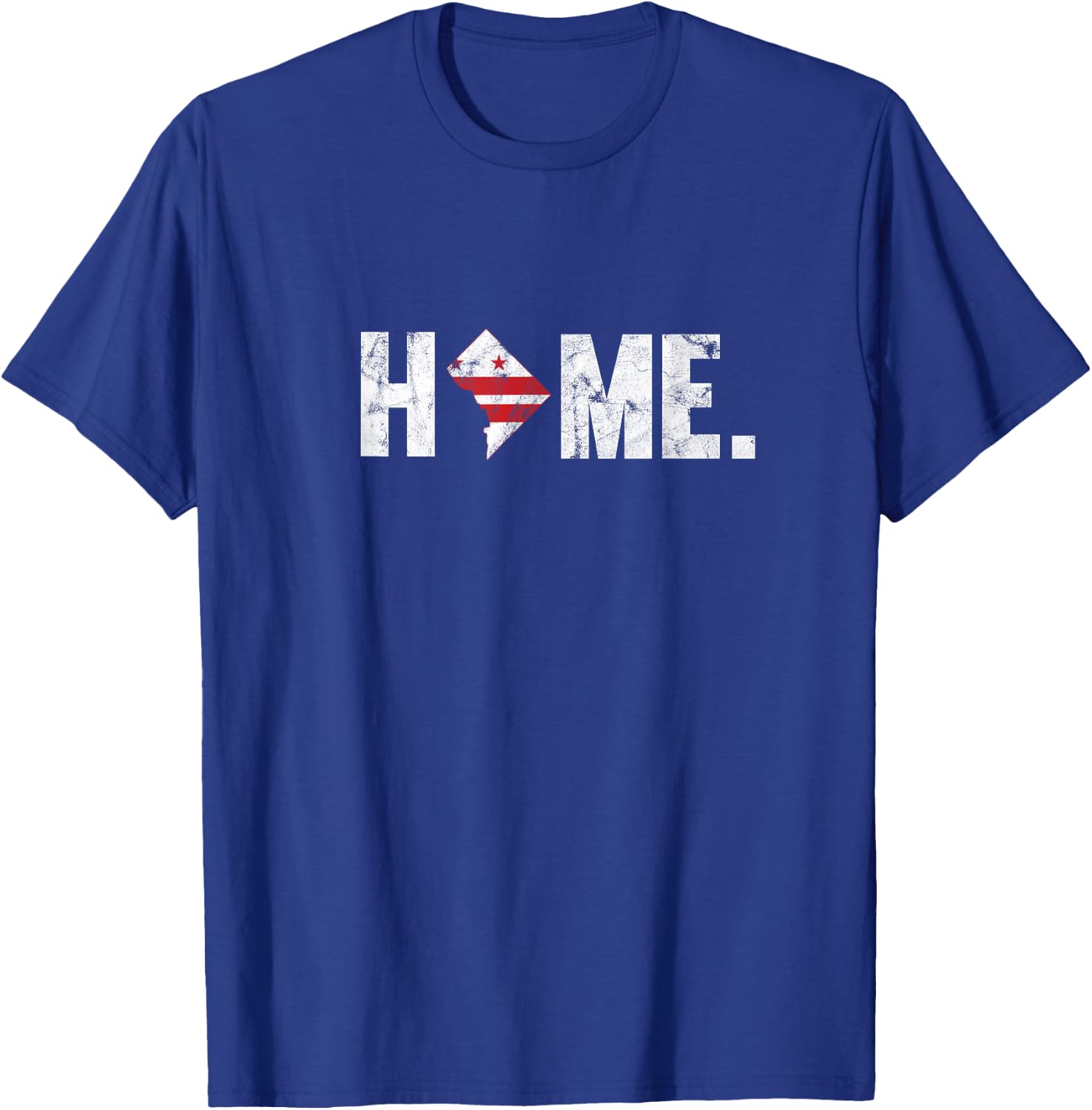 Home State DC Flag Distressed T-Shirt - T-Shirt | Royal
