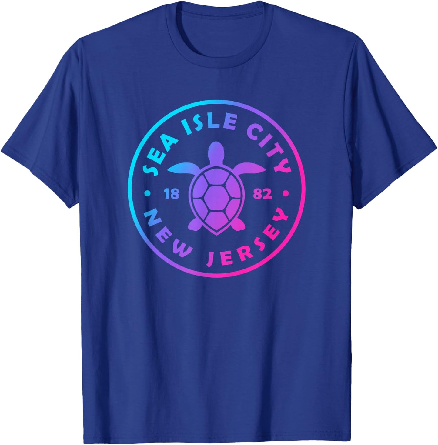Sea Isle City New Jersey Sea Turtle Tie Dye Souvenir T-Shirt - T-Shirt | Royal