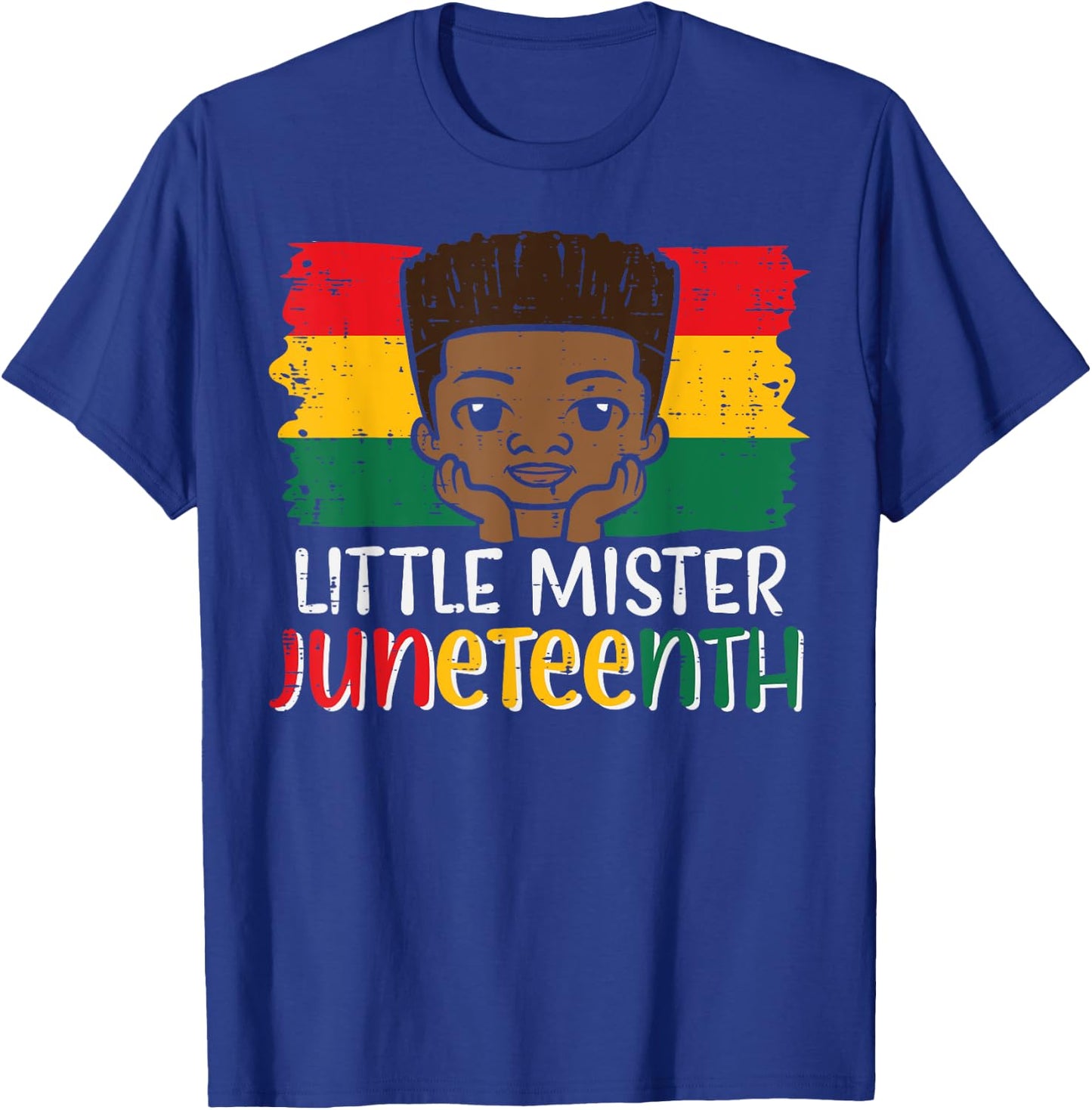 Little Mister Juneteenth African Boy Toddler Boys Kids Youth T-Shirt - T-Shirt | Royal
