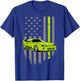 USA Flag Green Mk4 JDM Tokyo Supra Drift Car Street Racing T-Shirt - T-Shirt | Royal