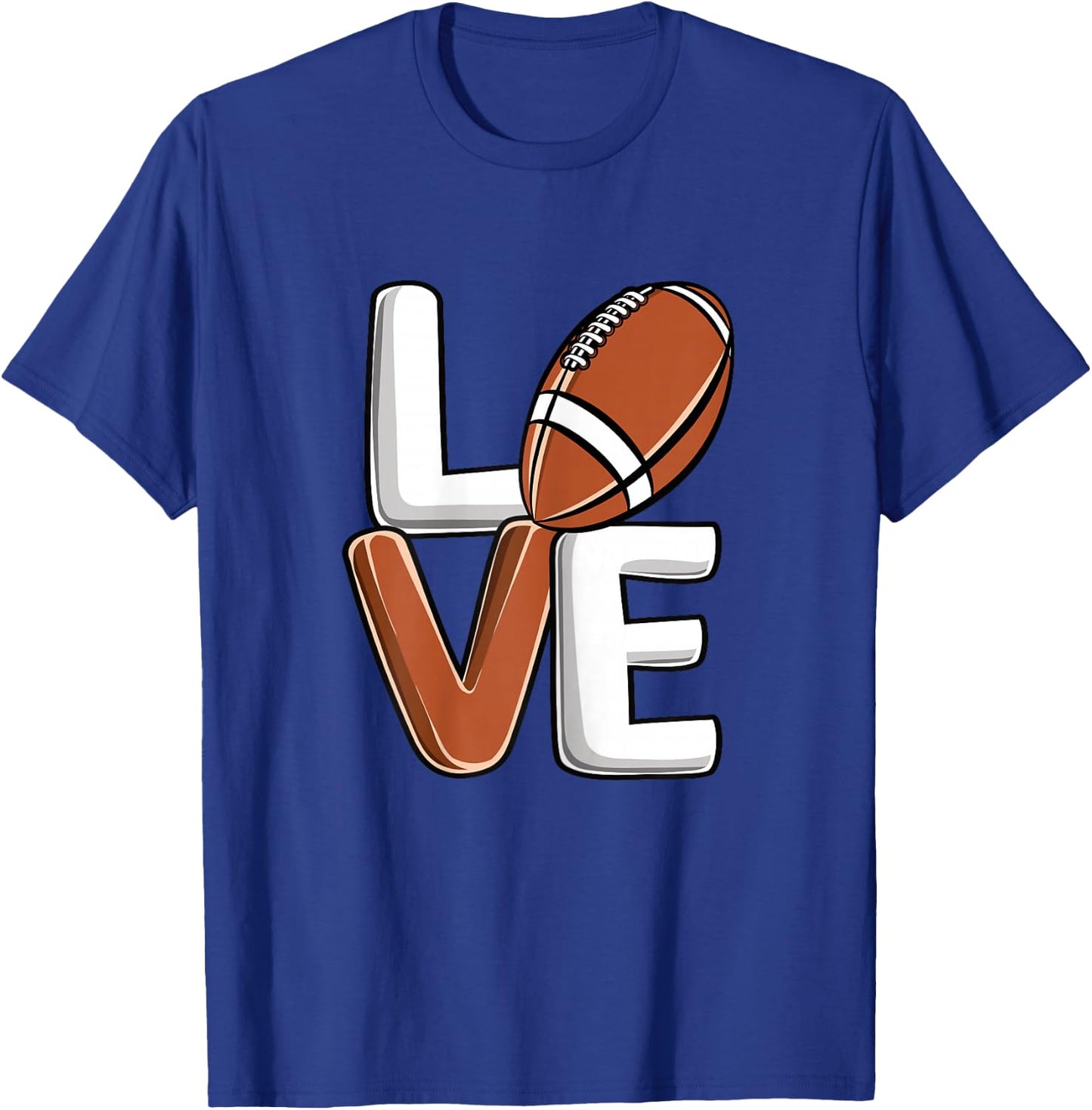 American Football Love Football Player Women Girls T-Shirt - T-Shirt | Royal