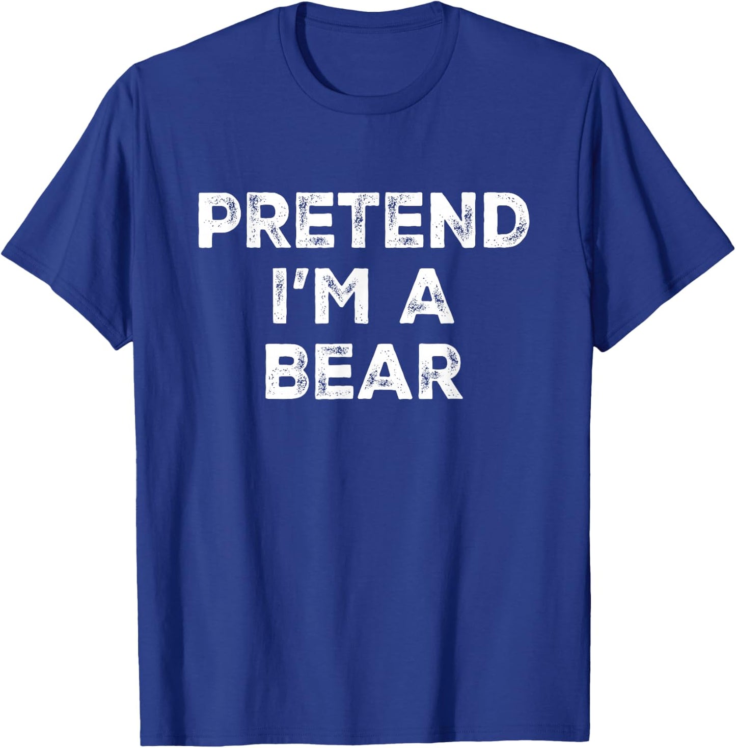 Pretend I'm A Bear Lazy Halloween Costume T-Shirt - T-Shirt | Royal