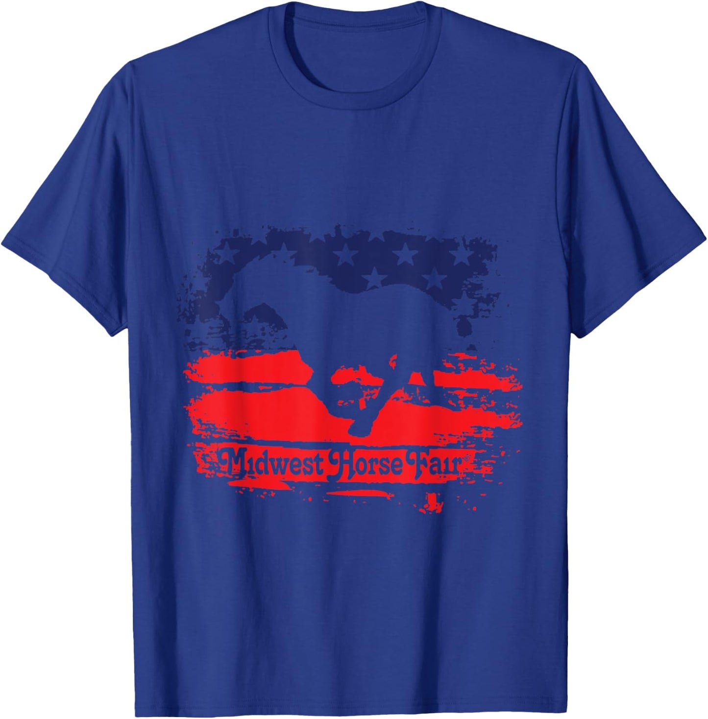 Midwest Horse Fair Red/White/Blue Flag T-Shirt - T-Shirt | Royal