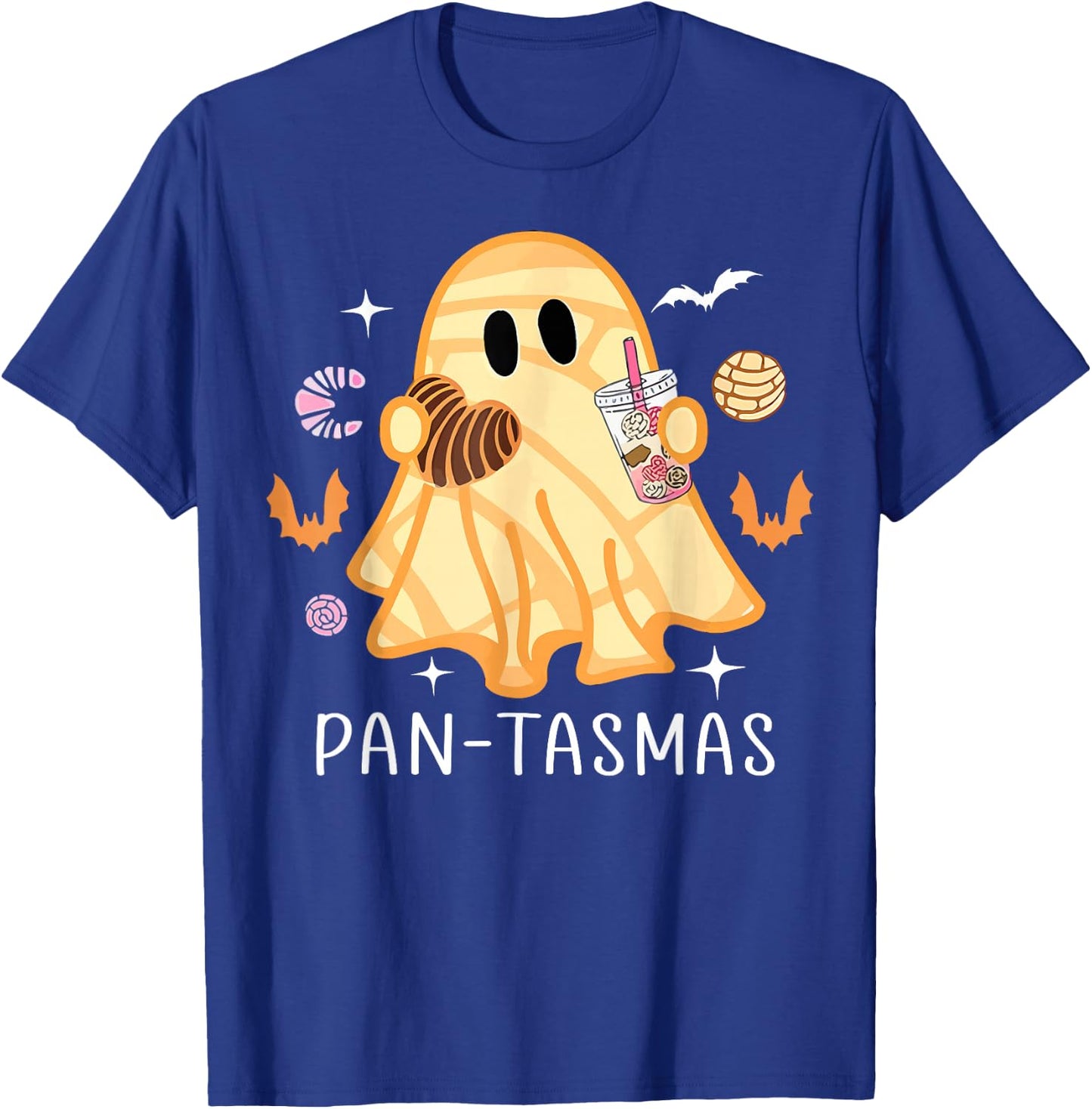 Pantasmas Ghost Funny Spooky Conchas Mexican Ghost Halloween T-Shirt - T-Shirt | Royal
