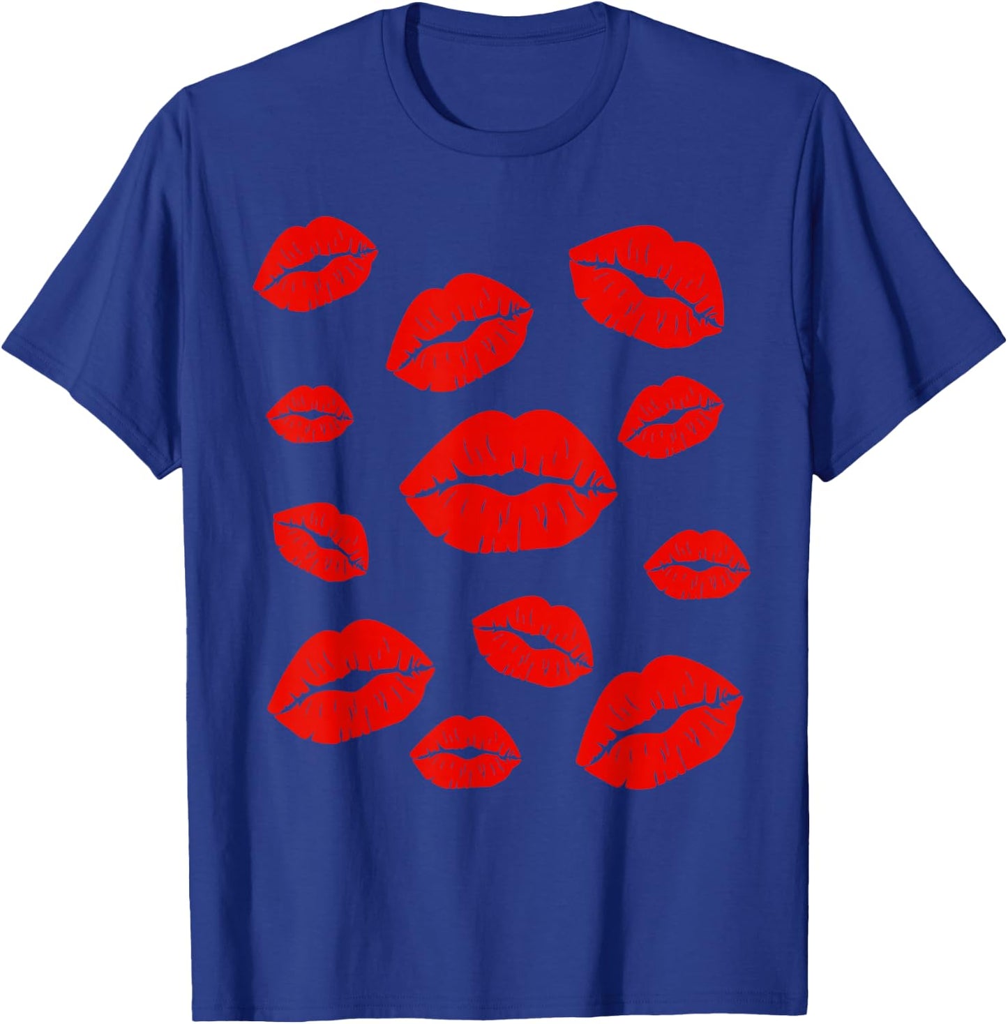 Kiss Lips All Over Kissy Lipstick T-Shirt - T-Shirt | Royal