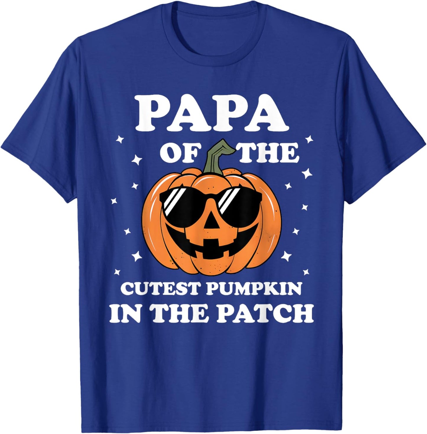 Papa Of The Cutest Pumpkin In The Patch Halloween Family T-Shirt - T-Shirt | Royal
