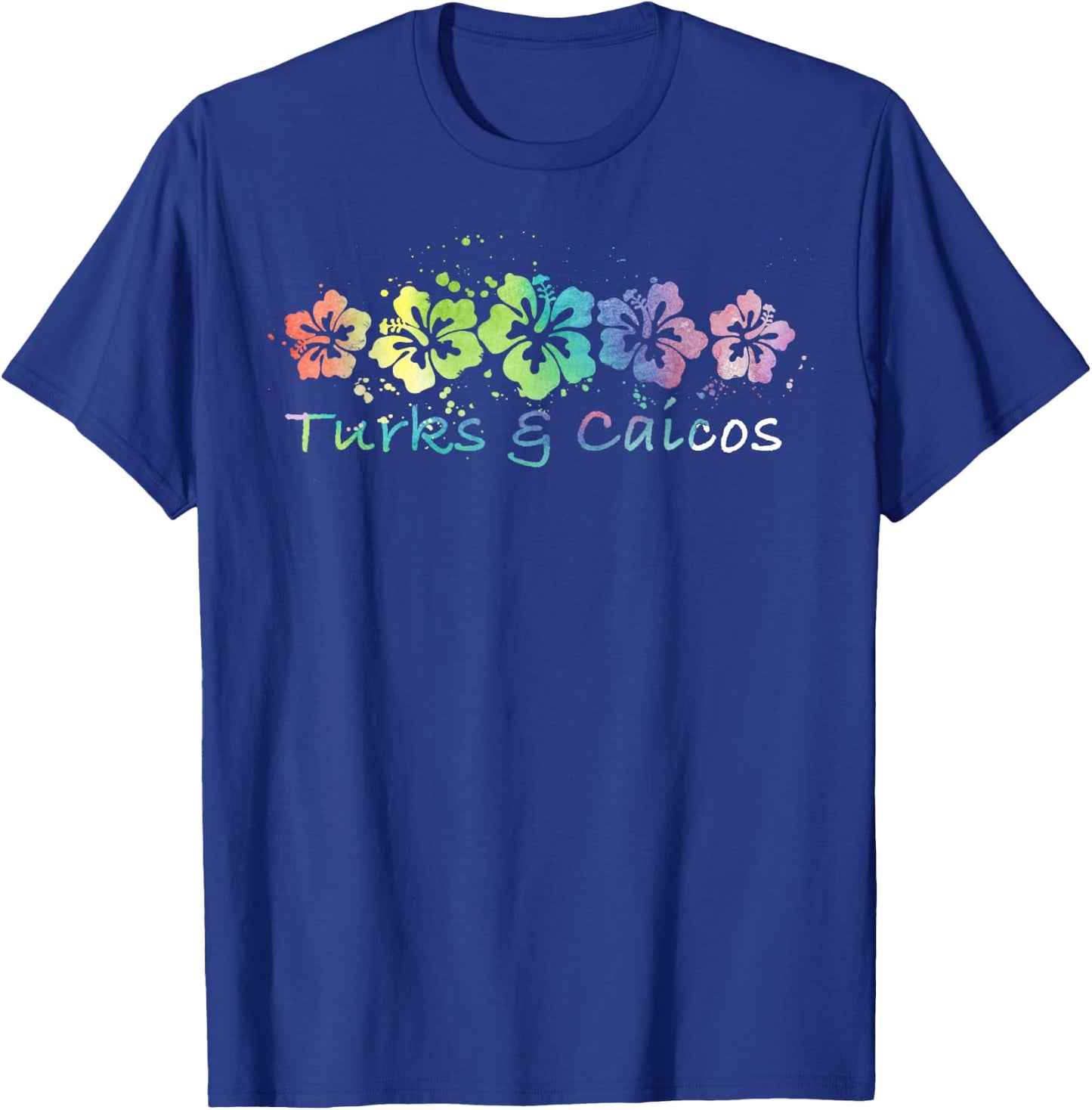 Turks & Caicos Watercolor Beach Design/Travel Surf T-Shirt - T-Shirt | Royal