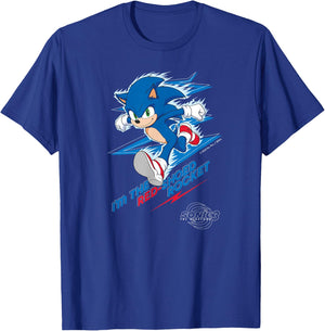 Sonic The Hedgehog 3 - Sonic I'm The Red-Shoed Rocket T-Shirt - T-Shirt | Royal
