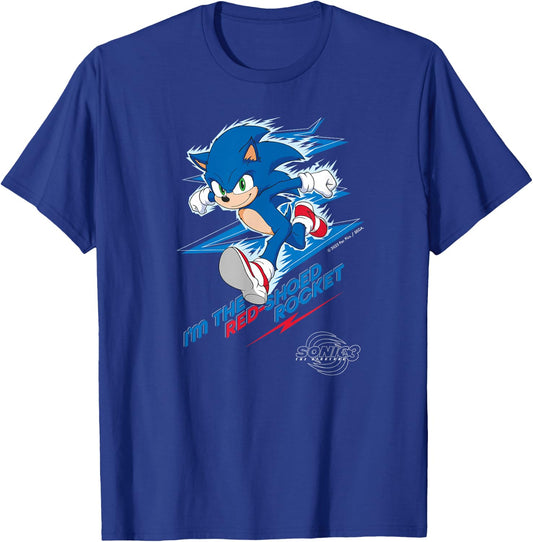 Sonic The Hedgehog 3 - Sonic I'm The Red-Shoed Rocket T-Shirt - T-Shirt | Royal