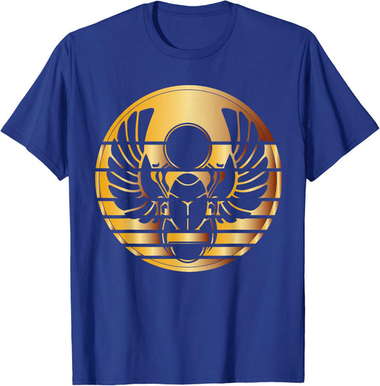Scarab Beetle Retro Sunset Golden T-Shirt - T-Shirt | Royal