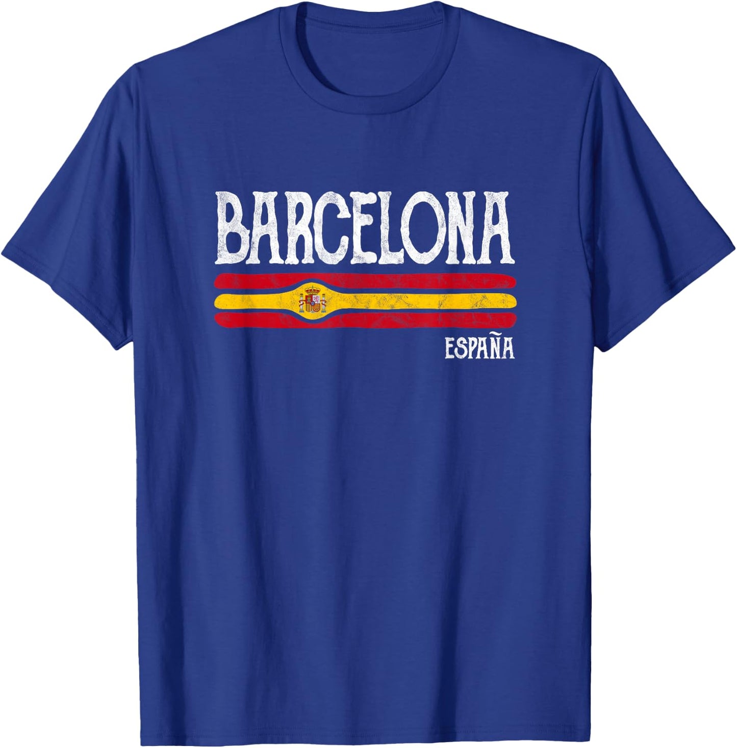 Vintage Barcelona Spain Souvenir Espana Gift T-Shirt - T-Shirt | Royal