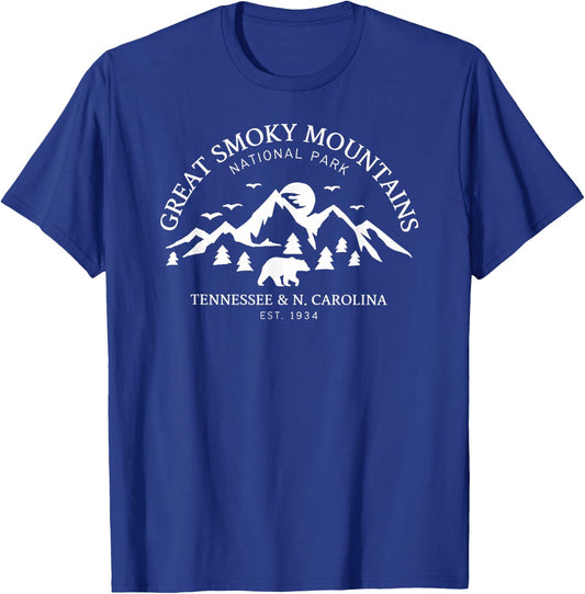 Great Smoky Mountains Blue Ridge Mountains T-Shirt - T-Shirt | Royal