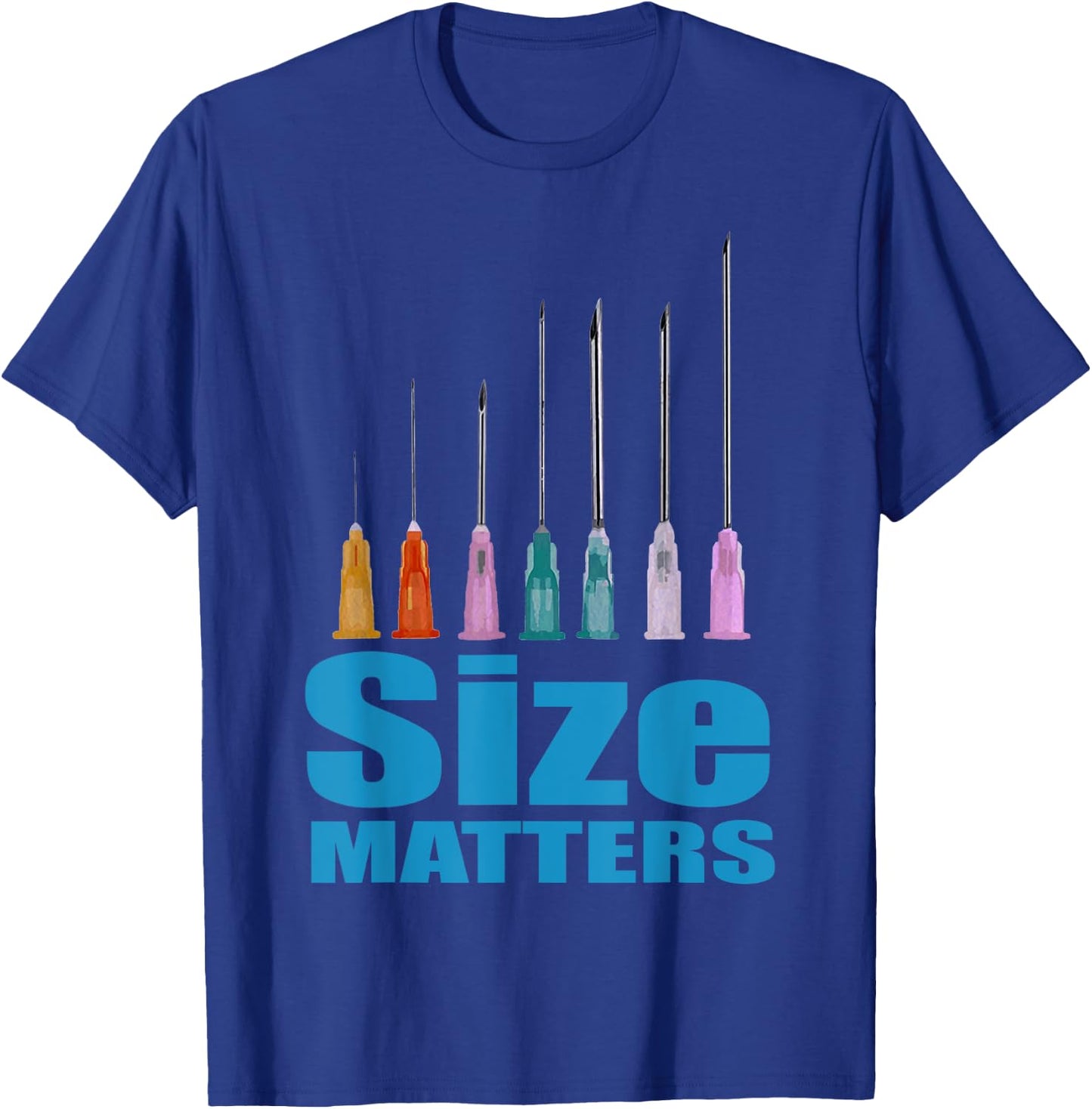 Nurse Classic Size Matter Funny T-Shirt - T-Shirt | Royal