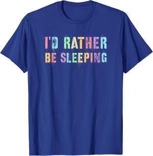 Cute I’D RATHER BE SLEEPING Hello 4th 5th 6th Grade Kids T-Shirt - T-Shirt | Royal