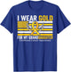 I Wear Gold For My GrandDaughter Childhood Cancer USA Flag Men T-Shirt - T-Shirt | Royal