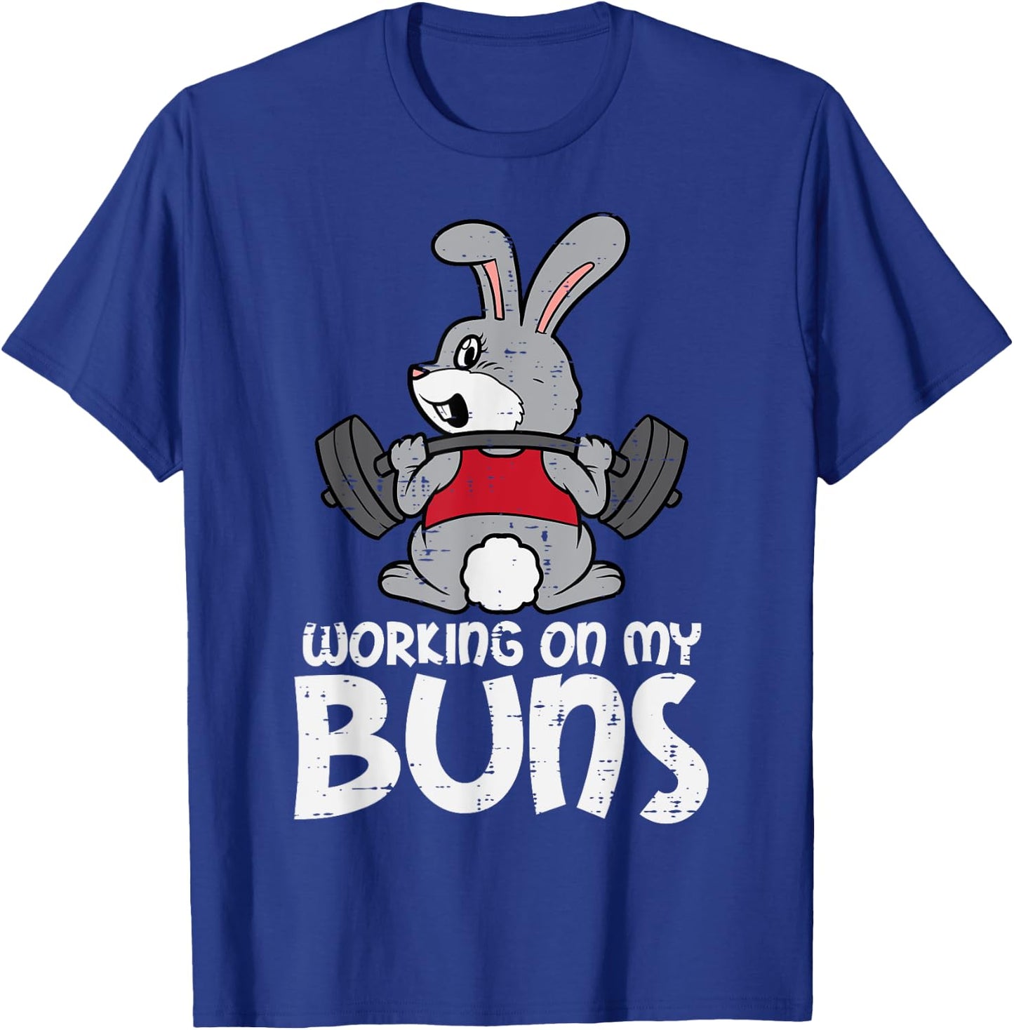 Easter Workout Working On My Buns Bunny Gym Men Women Kids T-Shirt - T-Shirt | Royal