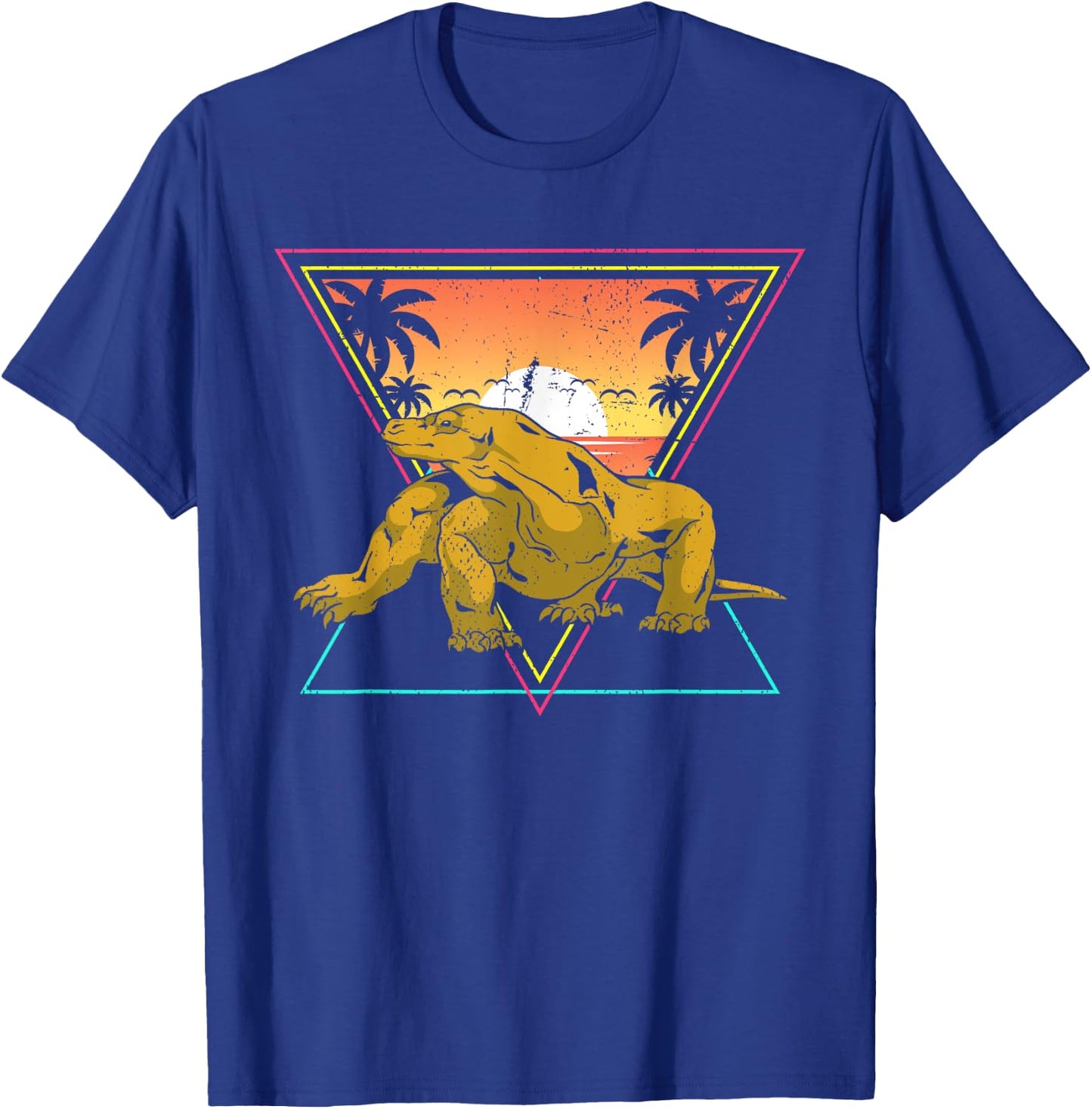 Nature Tropical Lizard Reptile Animal Sunset Komodo Dragon T-Shirt - T-Shirt | Royal