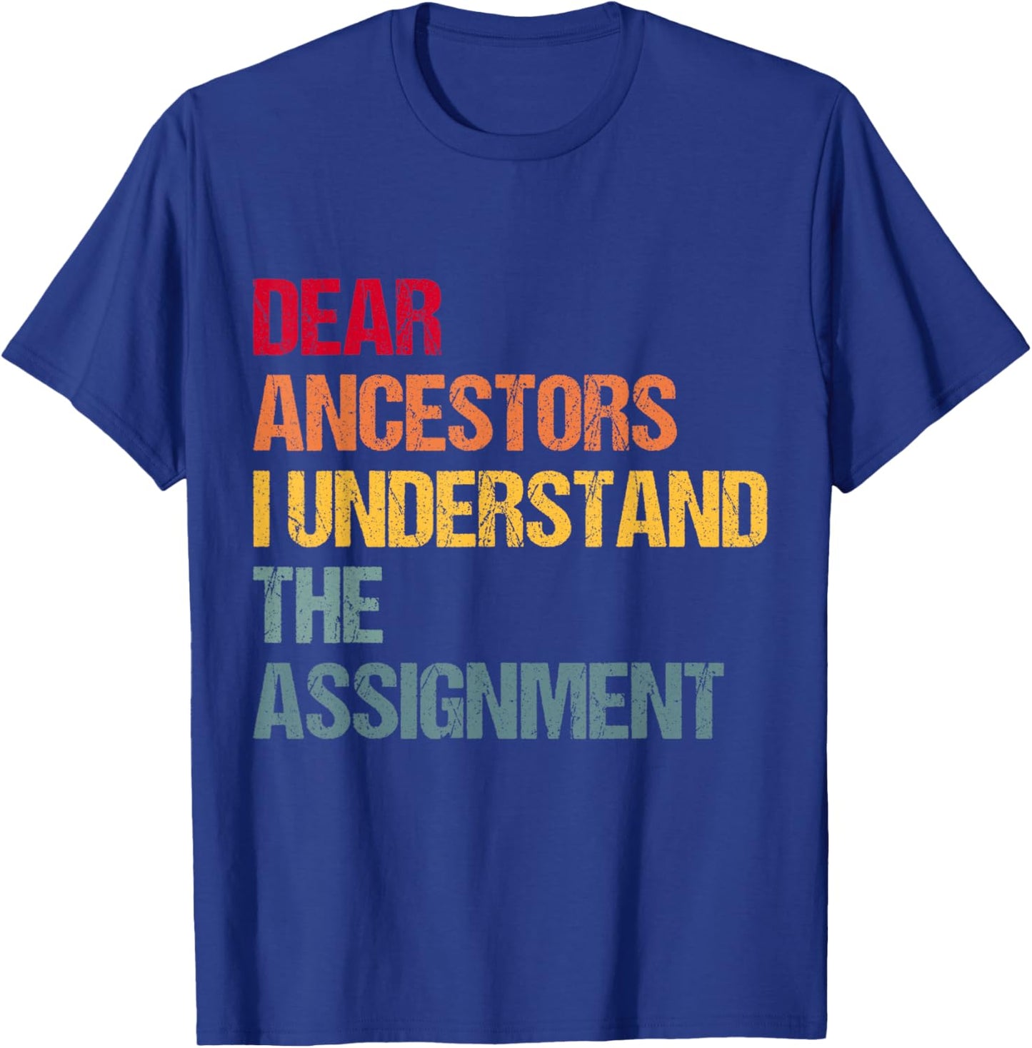 Dear Ancestors I Understand The Assignment T-Shirt - T-Shirt | Royal