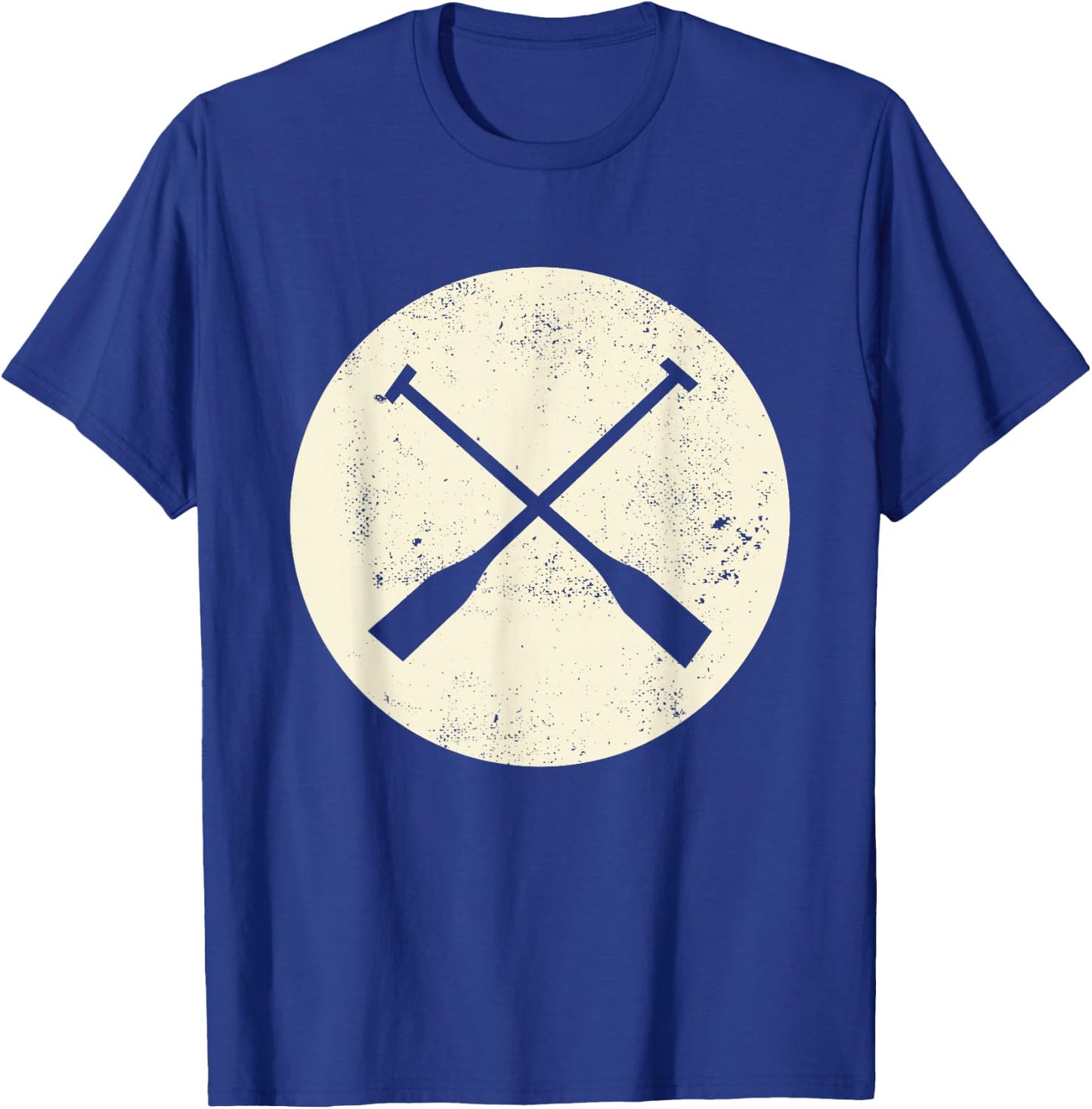 Retro Vintage Canoe Paddles Crossing - Canoe & Kayaking T-Shirt - T-Shirt | Royal