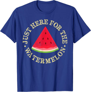 Just Here For The Watermelon Men Women Summer Vibes T-Shirt - T-Shirt | Royal