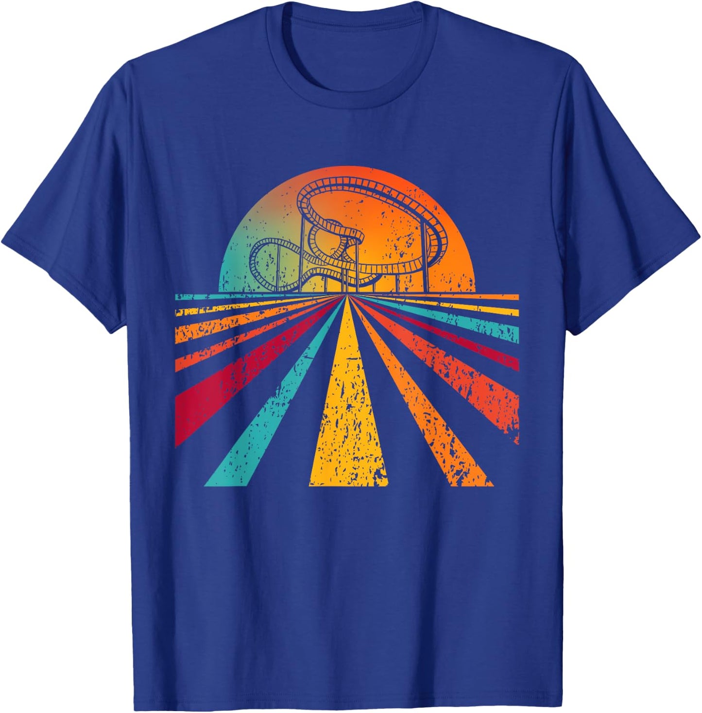 Vintage Amusement Park I Rollercoaster T-Shirt - T-Shirt | Royal