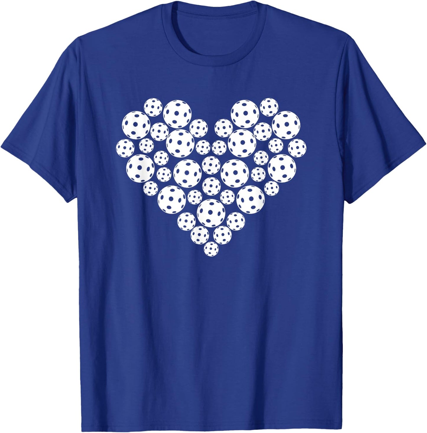 Funny Pickleball Love Heart Shape Valentine T-Shirt - T-Shirt | Royal