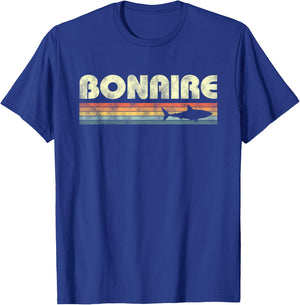 Vintage Bonaire Shark Souvenir Boys Girls T-Shirt - T-Shirt | Royal