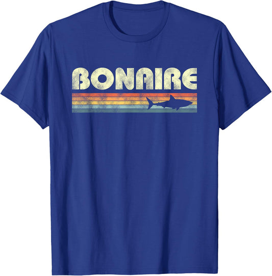 Vintage Bonaire Shark Souvenir Boys Girls T-Shirt - T-Shirt | Royal
