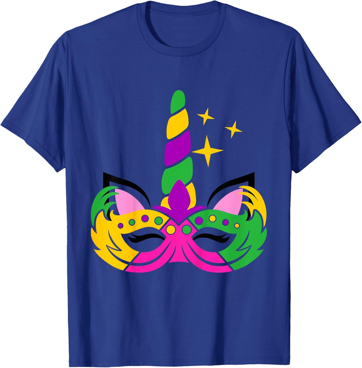 Girls Mardi Gras Unicorn for Baby and Toddler T-Shirt - T-Shirt | Royal
