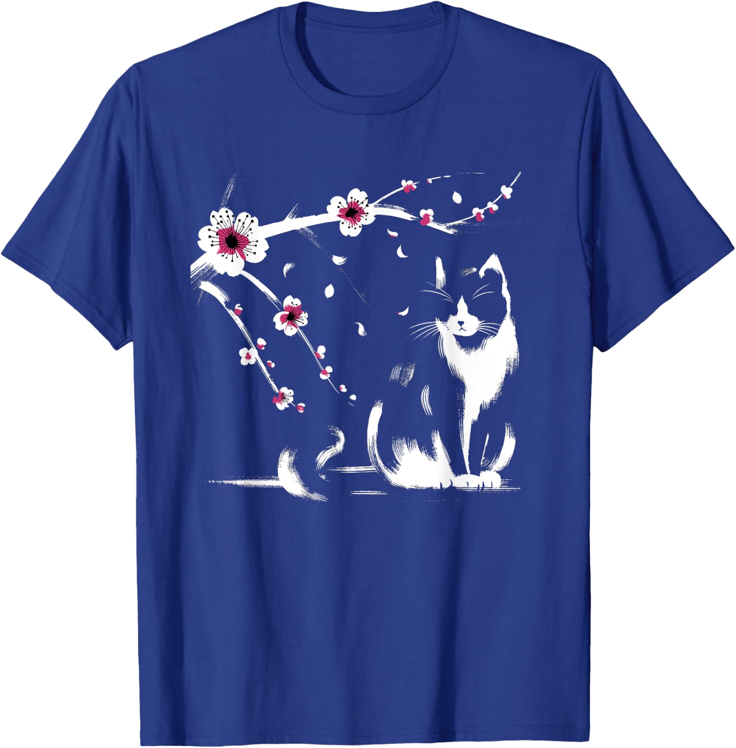 Kawaii Cat Anime Japanese Retro Men Women Kids Funny Cat T-Shirt - T-Shirt | Royal