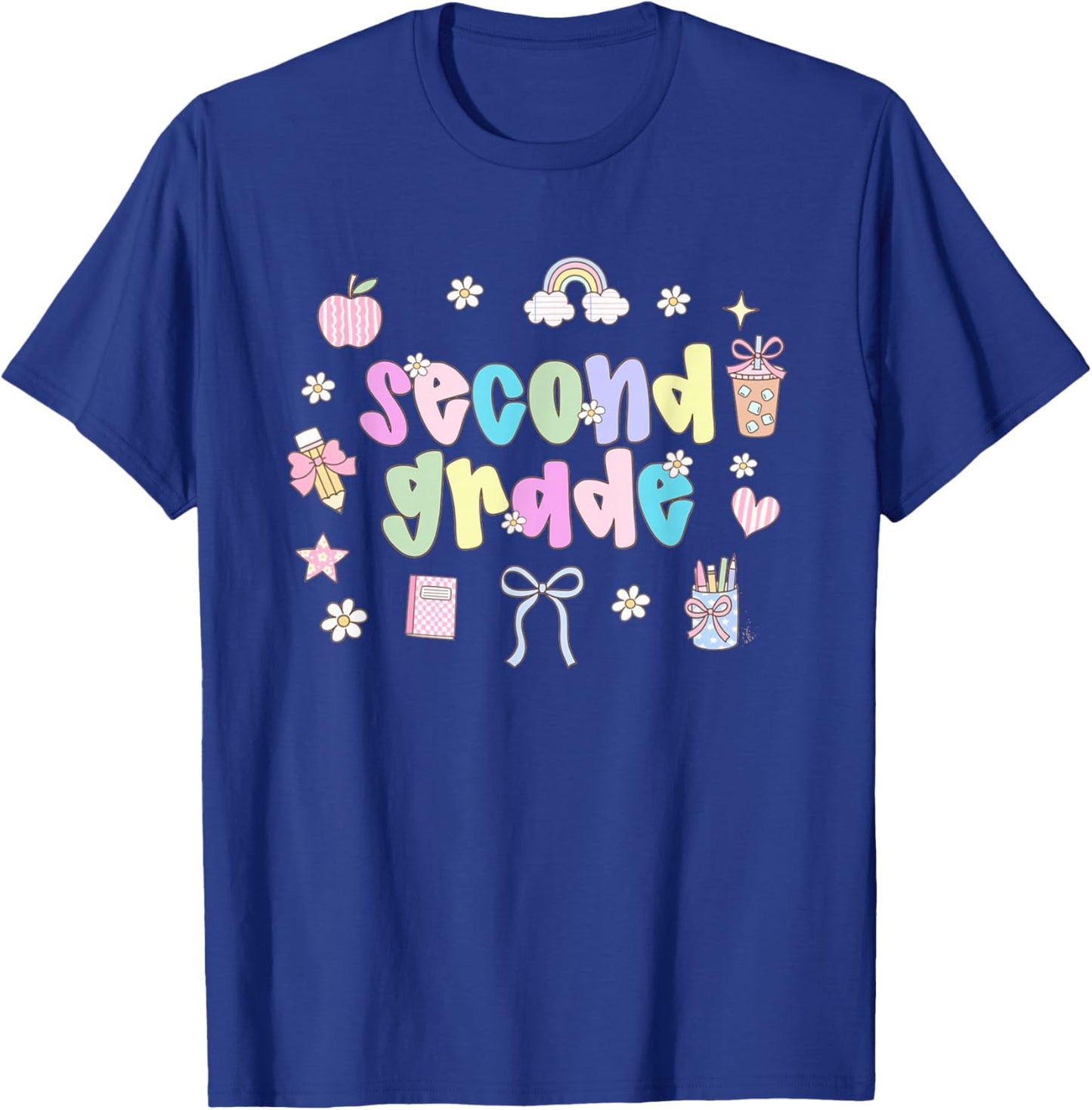 Retro Second Grade Dream Team Back To School Boys Girls T-Shirt - T-Shirt | Royal