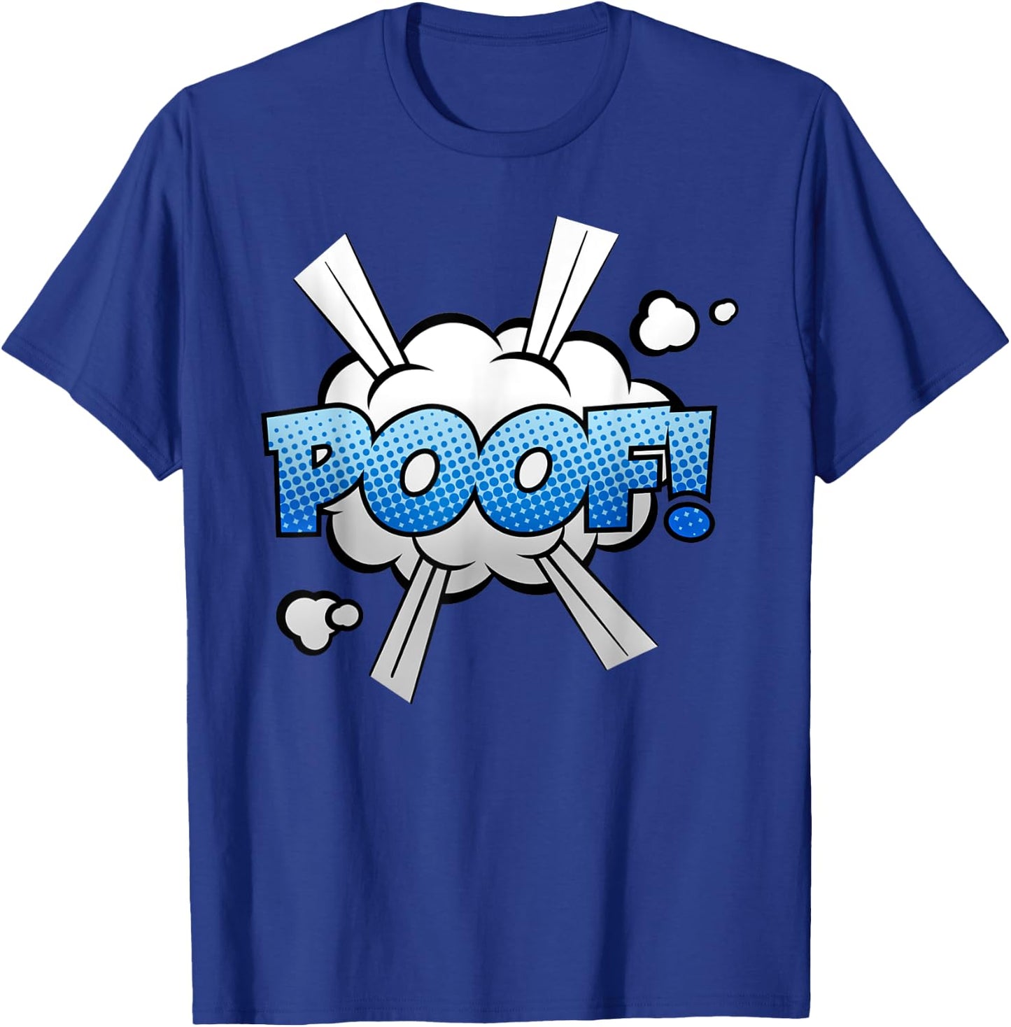 Funny Vintage Comic Book Collector Reader Sound Effect Poof T-Shirt - T-Shirt | Royal