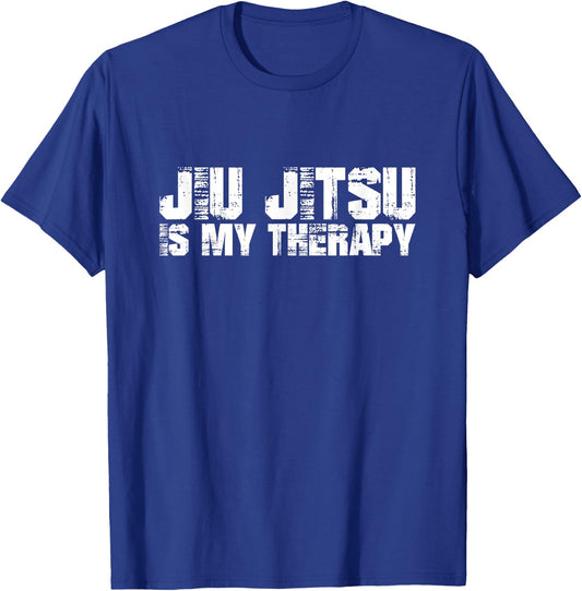Jiu Jitsu is My Therapy T-Shirt - T-Shirt | Royal