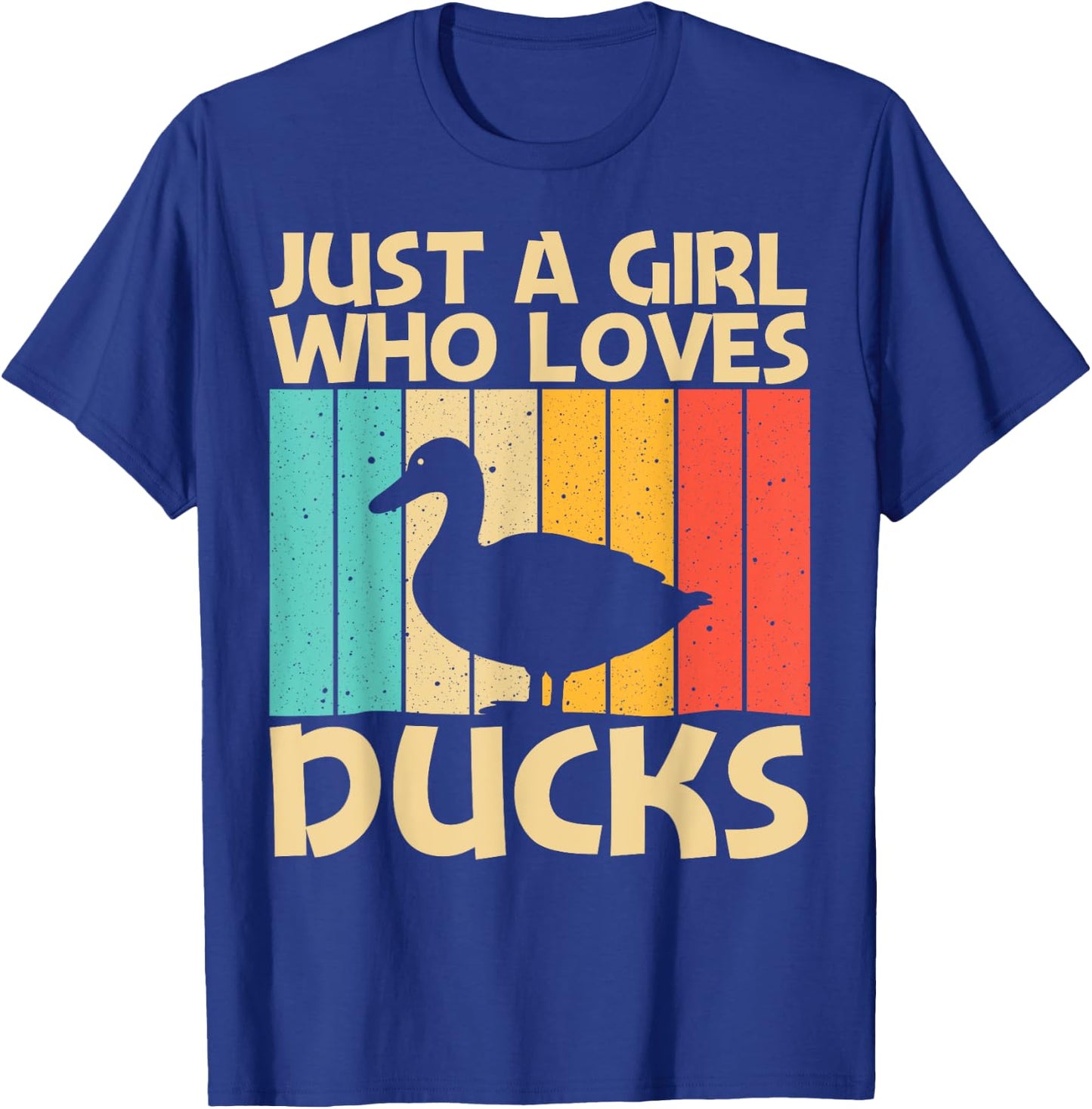 Funny Duck Design For Girls Kids Duck Farmer Hunting Lovers T-Shirt - T-Shirt | Royal