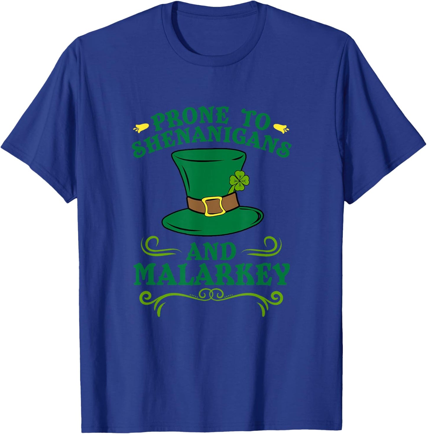 Irish Leprechaun St Patricks Day Shenanigans and Malarkey T-Shirt - T-Shirt | Royal
