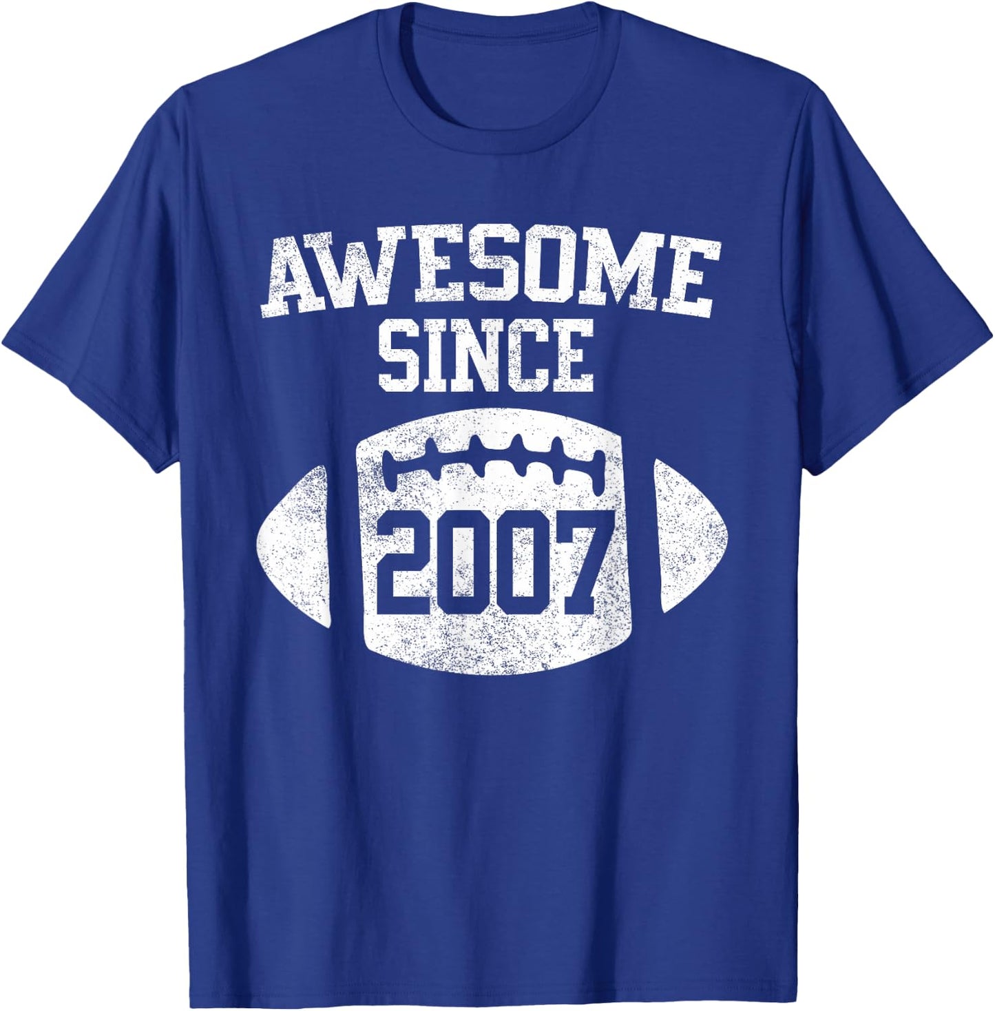 Awesome Since 2007 Football Player T-Shirt - T-Shirt | Royal