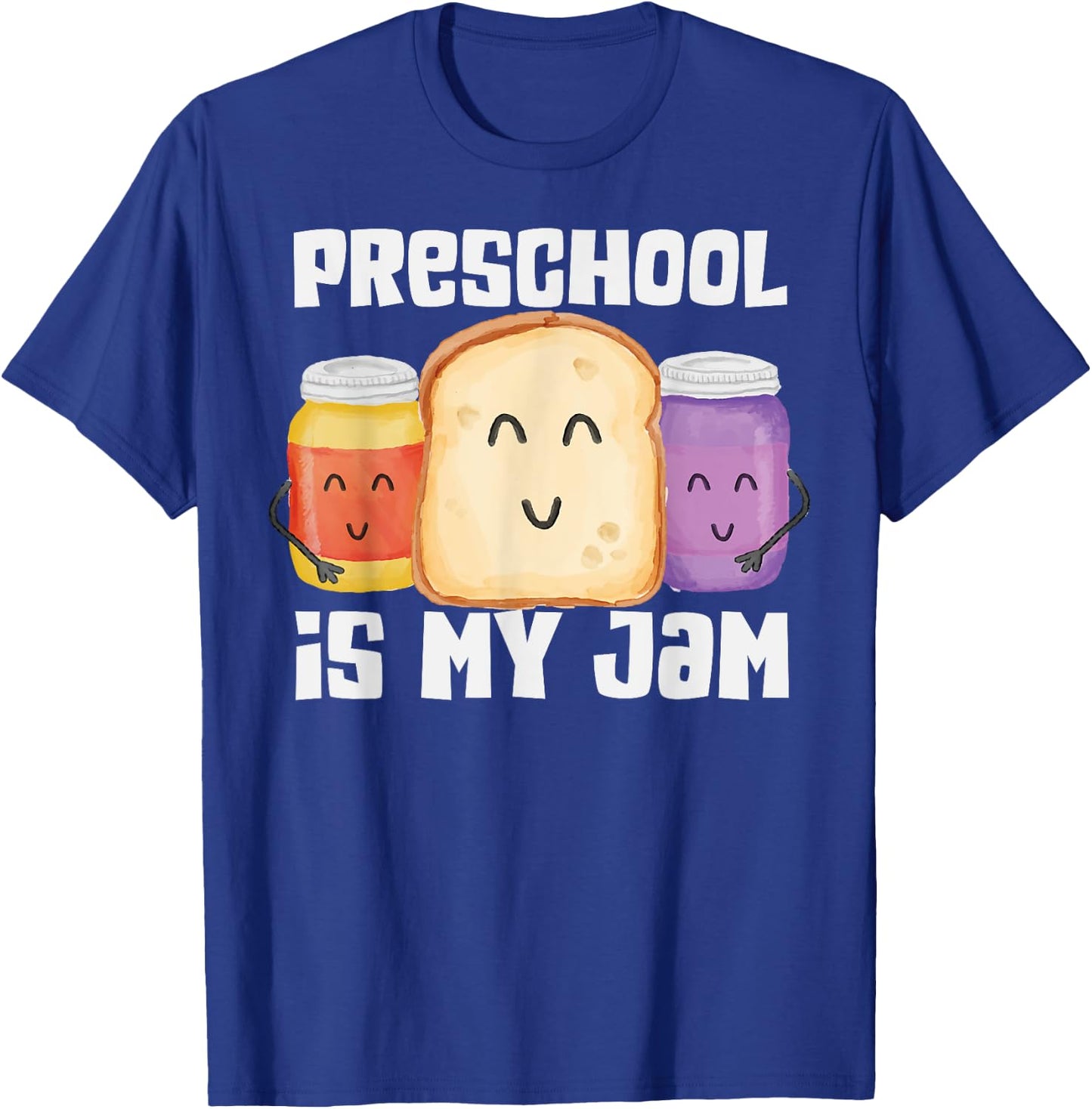 TEAM PRESCHOOL Is My Jam Pre-K Teacher Student Gift Cute Women Kids T-Shirt - T-Shirt | Royal