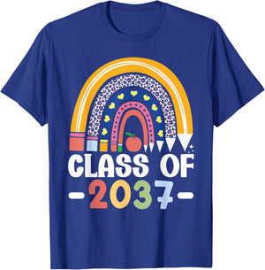 Class Of 2037 Kindergarten To Graduation T-Shirt - T-Shirt | Royal
