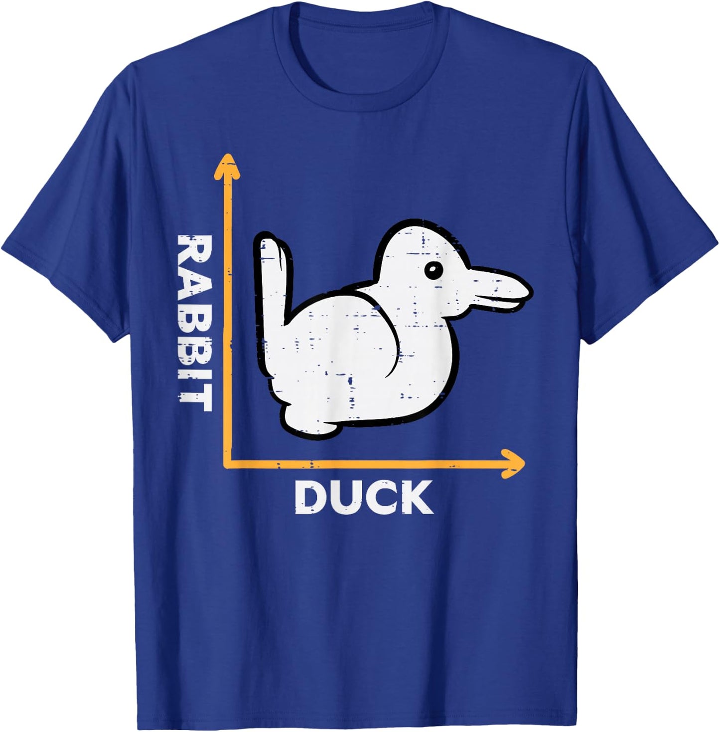 Rabbit Duck Graph Funny Optic Visual Illusion Men Women Kids T-Shirt - T-Shirt | Royal
