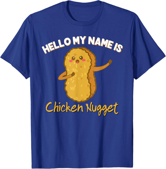 Hello My Name is Chicken Nugget Costume Kids Chicken T-Shirt - T-Shirt | Royal