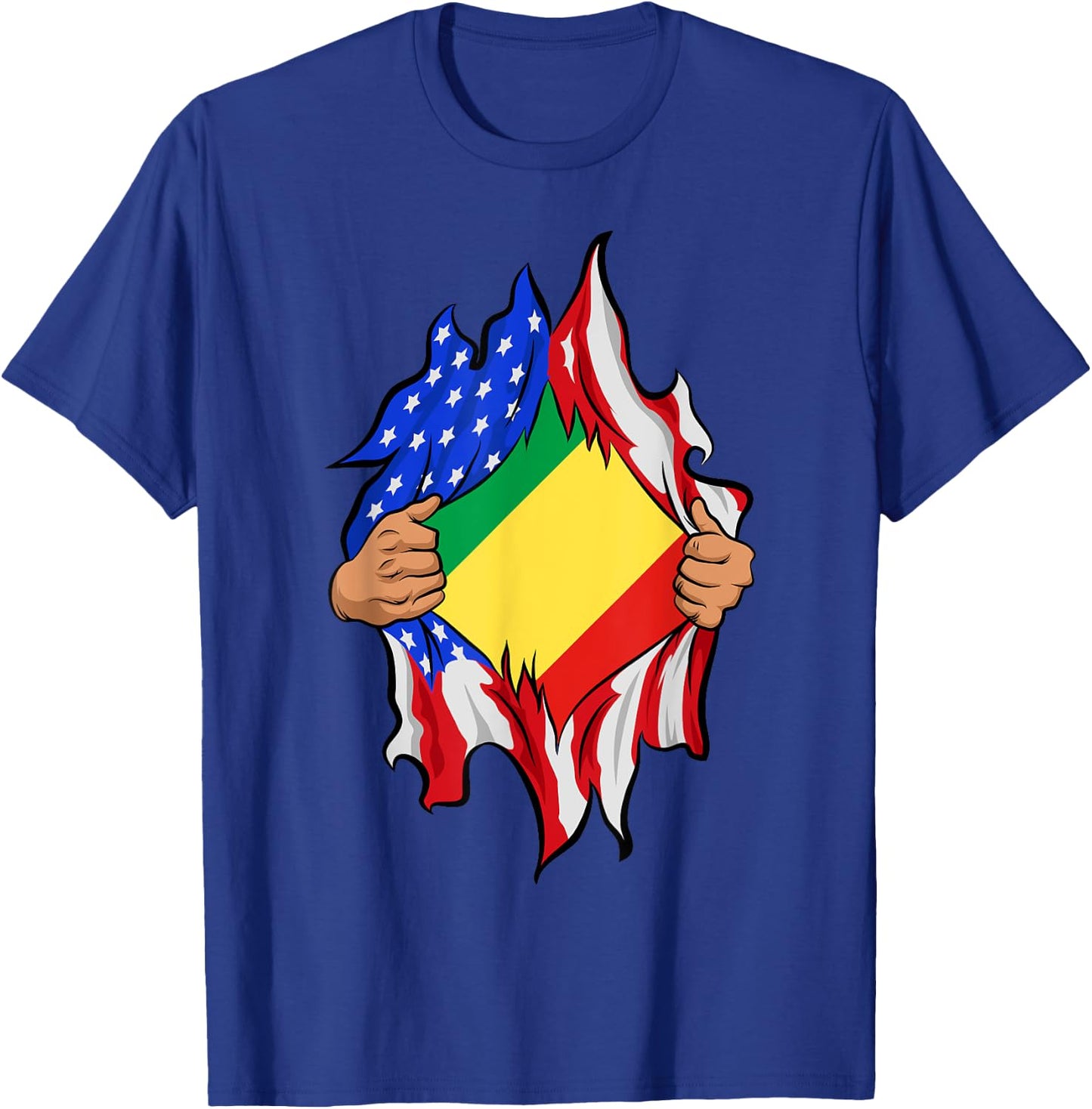 The Republic Of Congo Blood Inside Me Flag T-Shirt - T-Shirt | Royal