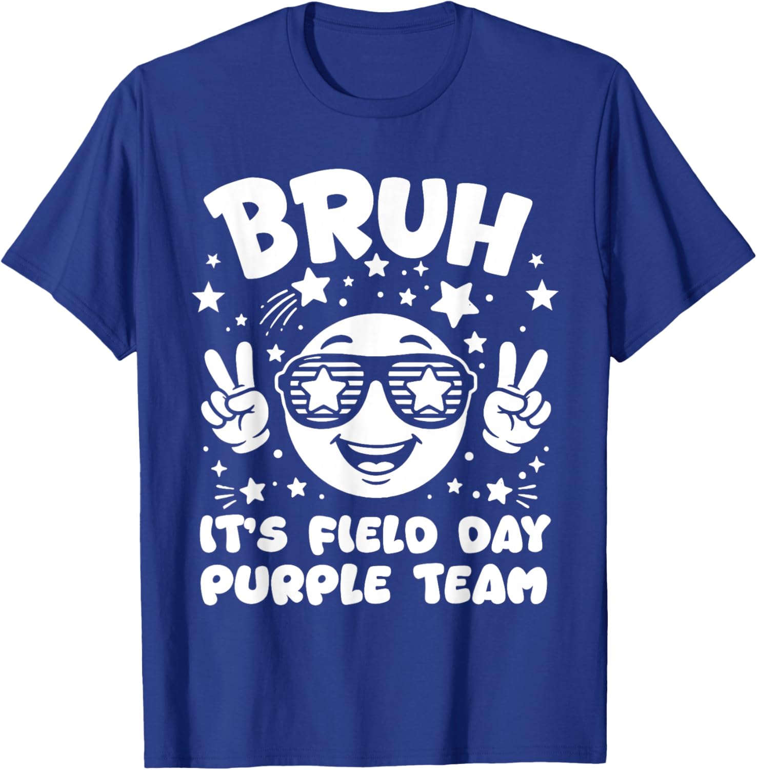Purple Team Bruh It's Field Day 2026 Teacher Student Kids T-Shirt - T-Shirt | Royal
