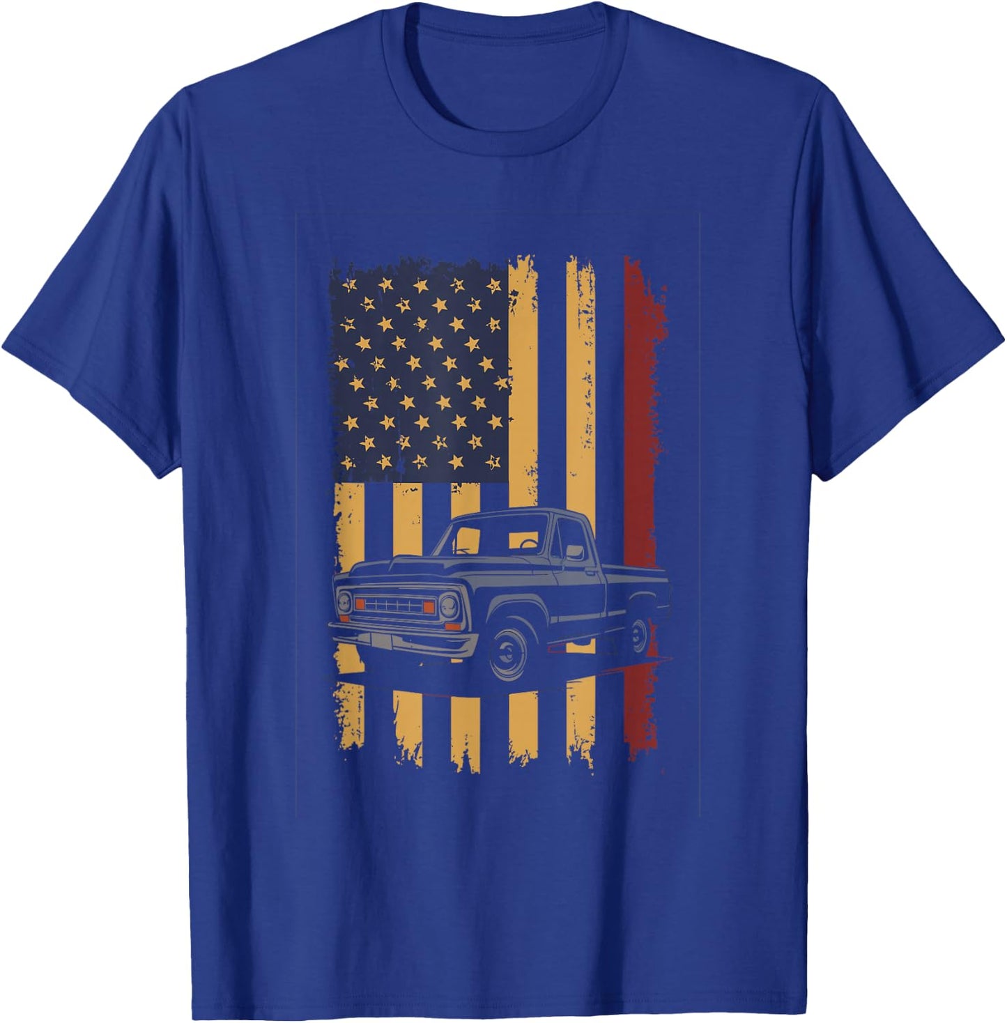 Vintage American Pickup Truck Adventure Enthusiast Design T-Shirt - T-Shirt | Royal