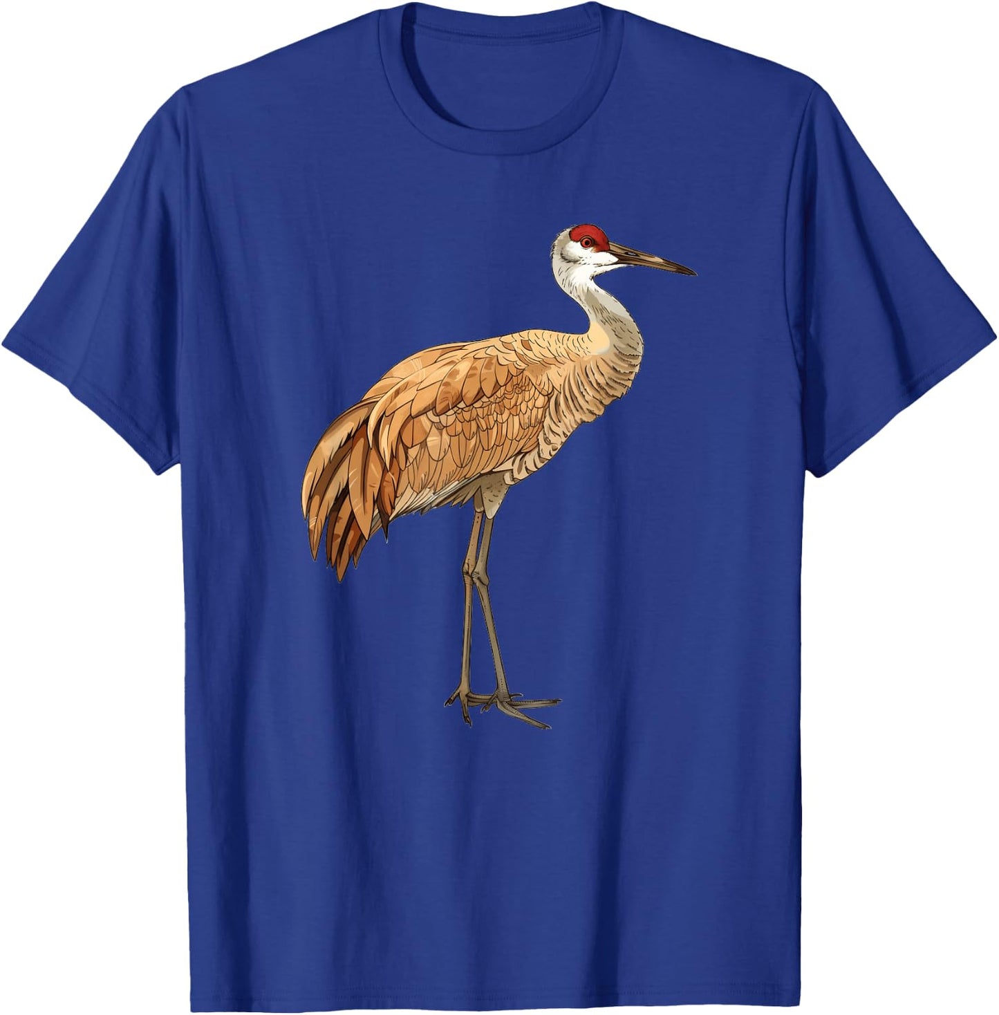 Sandhill Crane In A Thoughtful Pose T-Shirt - T-Shirt | Royal