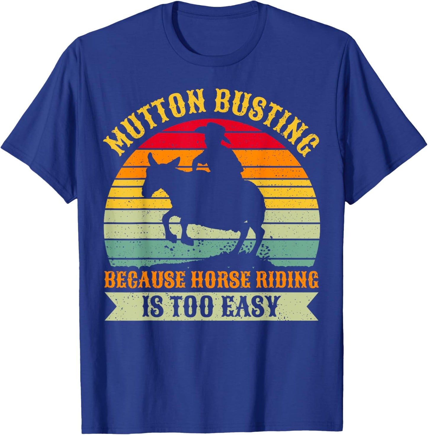 Youth Rodeo Mutton Busting Design for a Mutton Buster T-Shirt - T-Shirt | Royal