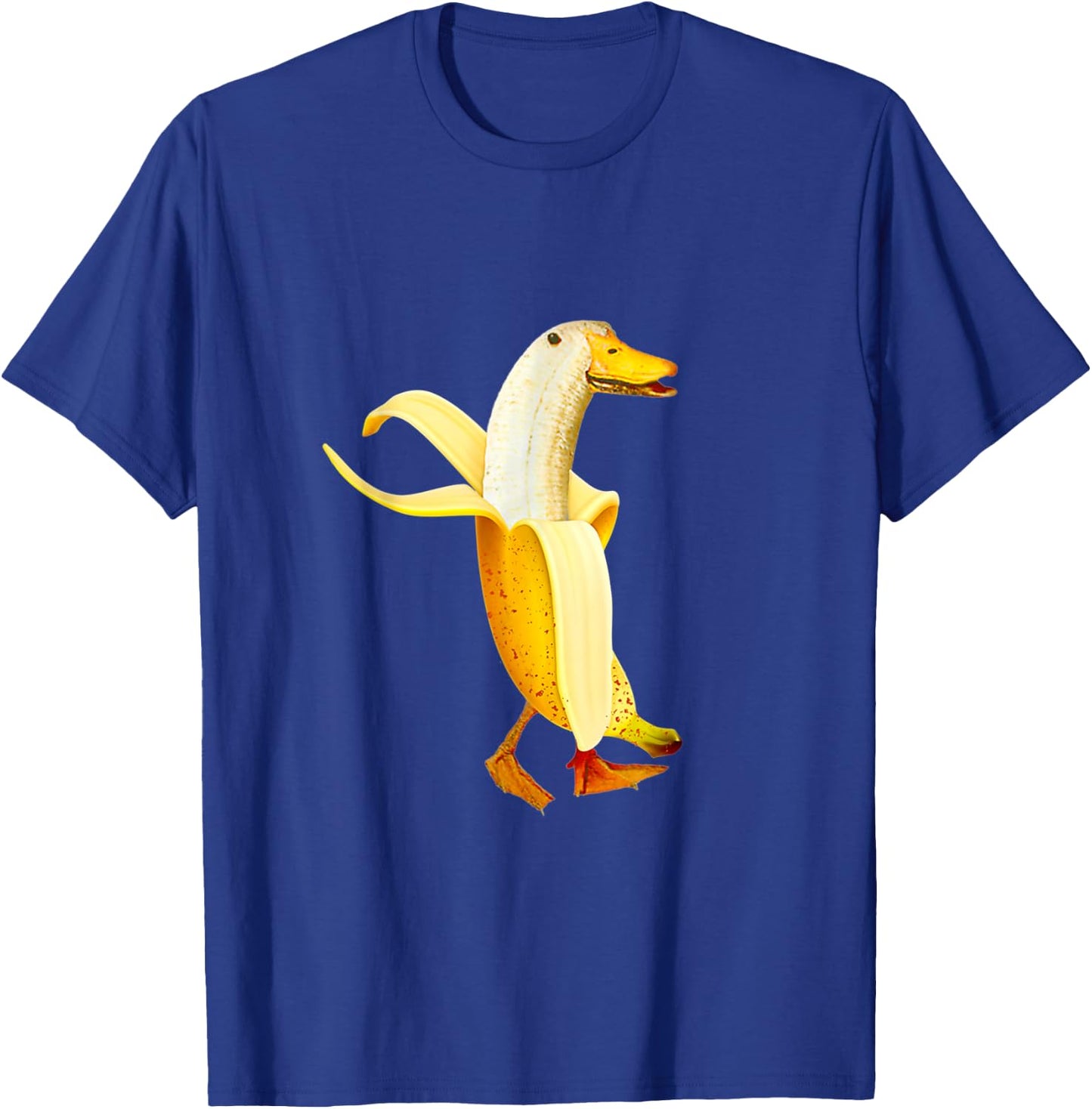 Banana Duck. Funny Anthropomorphic Fruit Animals T-Shirt - T-Shirt | Royal