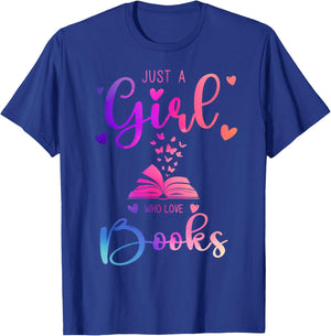 Just a Girl Who Loves Books Dress and Kids T-Shirt - T-Shirt | Royal